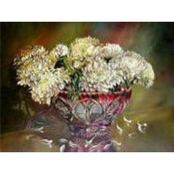 Алмазная мозаика по номерам 30*40см J.Otten GB70710 Цветы в красной вазе в рулоне