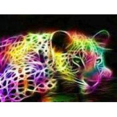 Алмазная мозаика по номерам 30*40см J.Otten GB71107 Цветной леопард карт уп. холст на раме