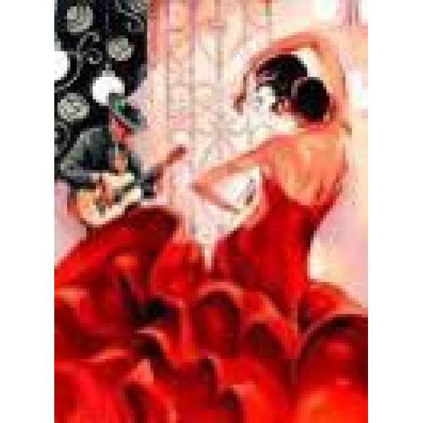 Алмазная мозаика по номерам 30*40см J.Otten GB73338 Танцовщица в красном платье в рулоне