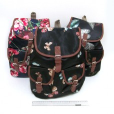Рюкзак-мешок молодежный атласный 2840 Nature, 3 отдела, 37х30х15см, микс расцветок