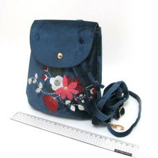 Рюкзак детский бархатный с вышивкой IMG_2868 Узор, 20х18х14см
