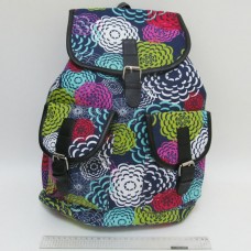 Рюкзак-мешок молодежный 1958 Цветочные узоры, бабочки, 33х36х15см, микс расцветок