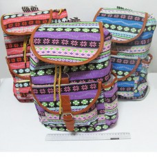 Рюкзак-мешок молодежный 8723 Орнамент, 4 отдела, 37х30х12см, микс расцветок