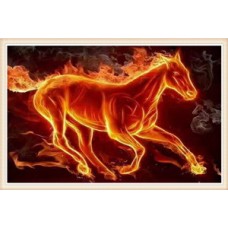 Раскраска по номера 20*30см J.Otten JS20546_O Огненный конь OPP холст на раме с краск. кисти