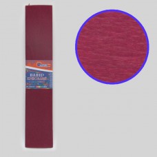 Креповая бумага KR110-8002 110%, бордовый 50*200см, основа20г/м2, общ.42г/м2