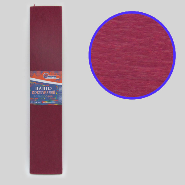 Креповая-бумага J.Otten KR35-8002 35%, бордовый 50*200см, основа 20г/м2, общ.27г/м2