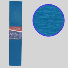 Креповая бумага KR55-8008 55%, тёмно-голубой 50*200см, основа20г/м2, общ.31г/м2