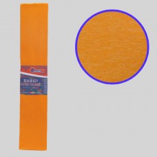 Креповая бумага KR55-8018 55%, светло-оранжевый 50*200см, основа20г/м2, общ.31г/м2