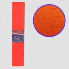 Креповая бумага KRFL-8090 30%, флюорисцентный оранжевый 50*200см, основа20г/м2, общ.31г/м2