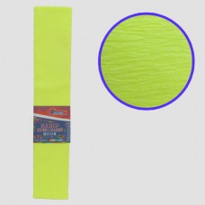 Креповая бумага KRFL-8092 30%, флюорисцентный жёлтый 50*200см, основа20г/м2, общ.31г/м2