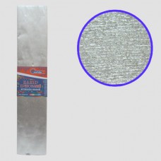 Креповая бумага KRM-8060 30%, металлик серибристый 50*200см, основа60г/м2, общ.105г/м3