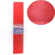 Креповая бумага KRM-8062 30%, металлик красный 50*200см, основа60г/м2, общ.105г/м2