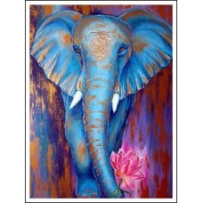 Раскраска по номера 30*40см J.Otten EKTL2035_O Красочный слон OPP холст на раме краск. кисти.