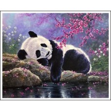 Раскраска по номера 30*40см J.Otten EKTL2095_O Спащая панда OPP холст на раме краск. кисти.