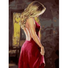 Раскраска по номера 40*50см J.Otten EOTG6242_O Вечернее платье OPP холст на раме с краск.кисти