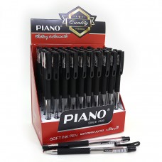 Ручка шариковая масляная "Piano" PT-350, черная, с грипом