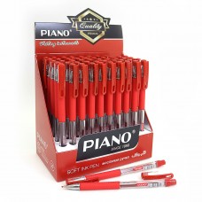 Ручка шариковая масляная "Piano" PT-350, красная, с грипом