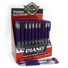 Ручка шариковая масляная "Piano" PT-350, фиолетовая, с грипом
