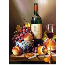 Раскраска по номера 40*50см J.Otten RA3038_B Ужин с вином карт.уп холст на раме краск. кисти.