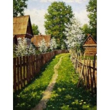 Раскраска по номера 40*50см J.Otten RSB8285_B Деревня карт.уп холст на раме краск. кисти.