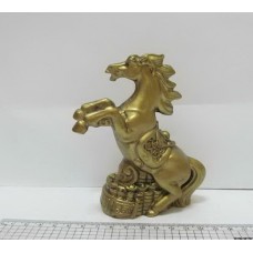 Фигурка керамическая 14532 Лошадка золотая с монетами