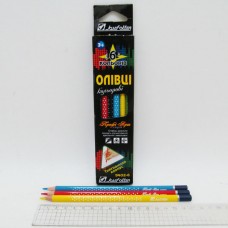 Набор цветных карандашей J.Otten 9402-6RU Профи-Арт треугольные 6цв.