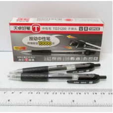 Ручка гелевая "Techjob" ТG31200-автомат 0,5мм черная