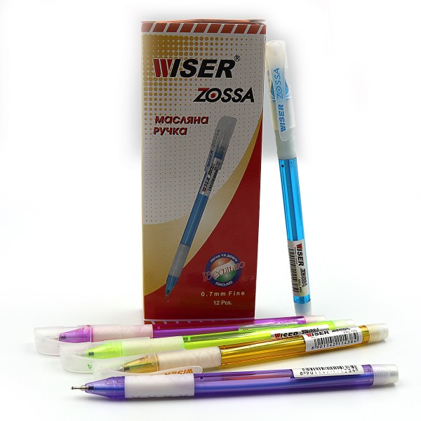 Ручка шариковая масляная Wiser Zossa 0,7мм с грипом синяя