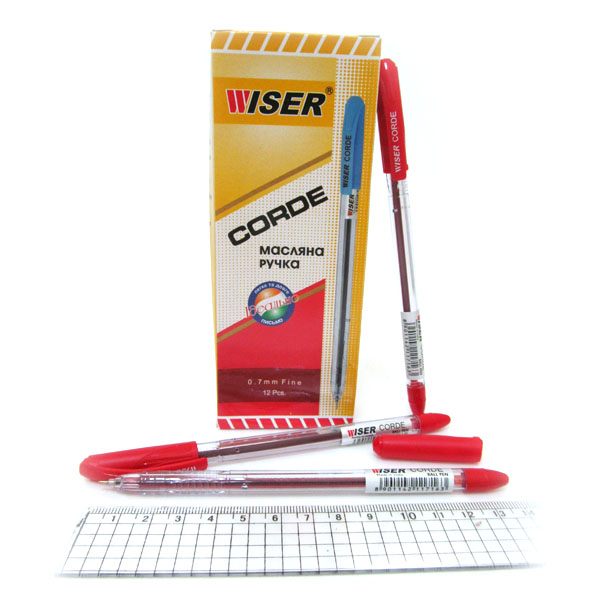 Ручка шариковая масляная Wiser Corde 0,7мм красная