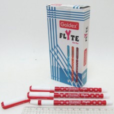 Ручка шариковая масляная Goldex Индия #1273 Flyte  Red с грипом