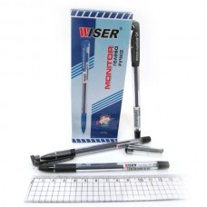 Ручка гелевая Wiser Monitor 0,6мм c грипом чёрная