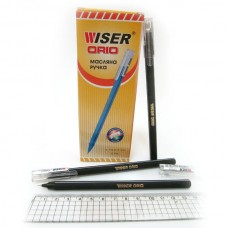 Ручка шариковая масляная Wiser Orio 0,7мм треугольная, прорезиненный корпус синяя